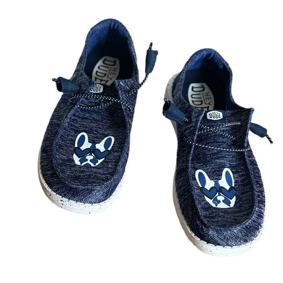 Hey Dude Women's Wendy Knit Slip On Shoes Custom French Bulldog Size 7 - Picture 1 of 7